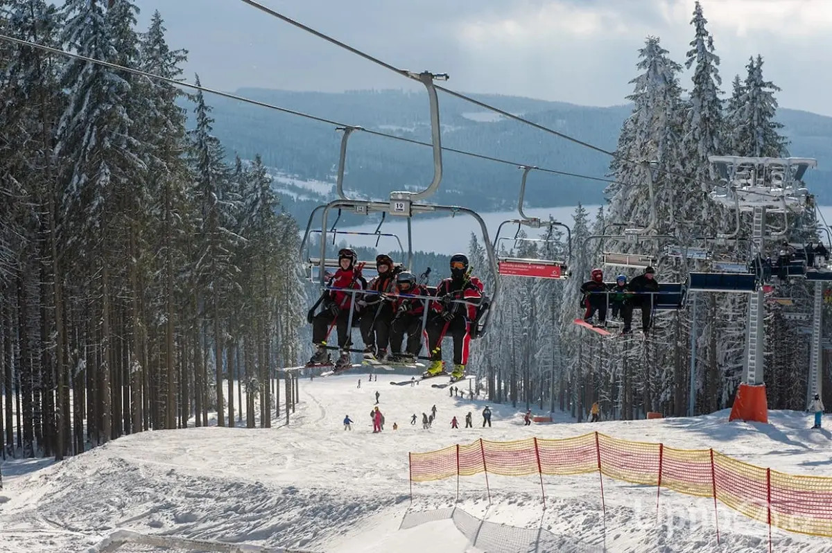 Lyžování na Lipně, Skiareál Lipno. Dovolená na Lipně, lyžování