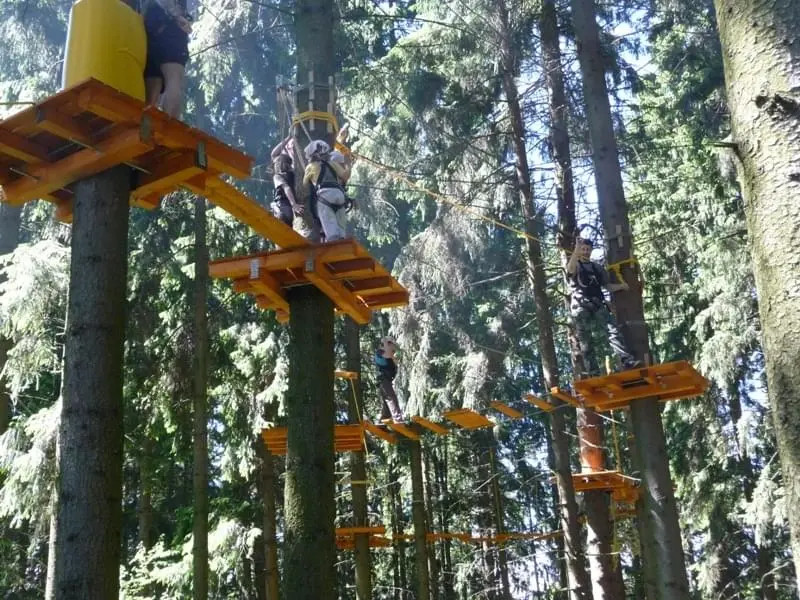 Lanový park LIPNO v Černé v Pošumaví, dovolená na Lipně
